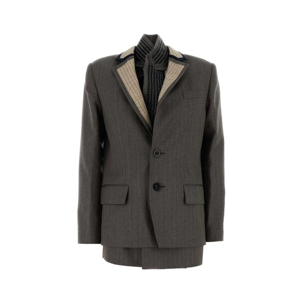 Sacai Women Embroidered Wool Blazer